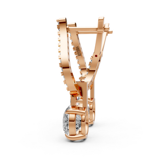 Sparkling Curved Drop Earring