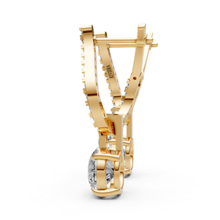 Sparkling Curved Drop Earring