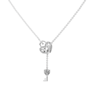 Lover´s Love Lock With Key Necklace