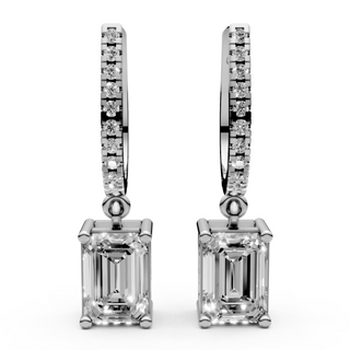 Riviera Baguette Drop Loop Earring