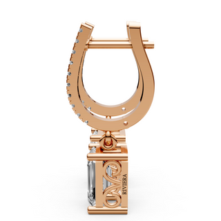 Riviera Baguette Drop Loop Earring